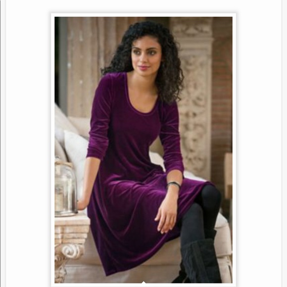 Soft Surroundings Velvet Dress (IT HAS POCKETS) - Picture 12 of 14